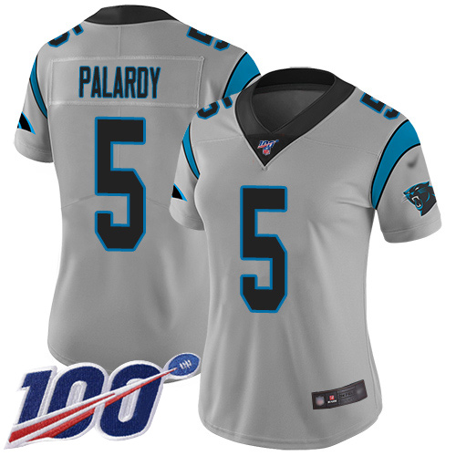 Carolina Panthers Limited Silver Women Michael Palardy Jersey NFL Football #5 100th Season Inverted Legend->carolina panthers->NFL Jersey